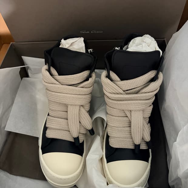 [39] rick owens 릭오웬스 점보레이스 하이탑 스니커즈