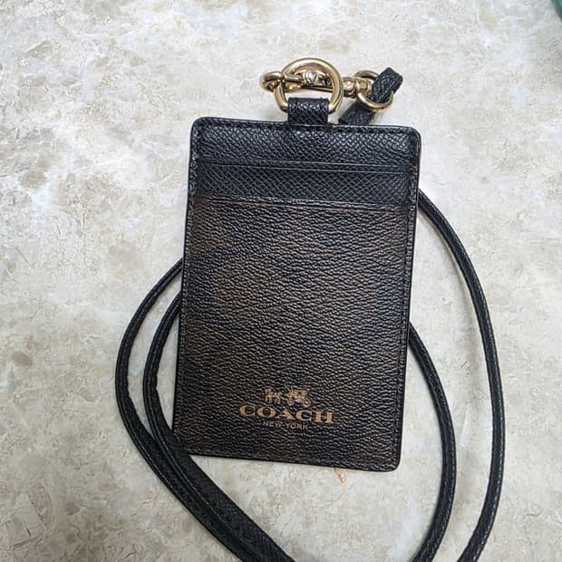 코치ID랜야드카드케이스