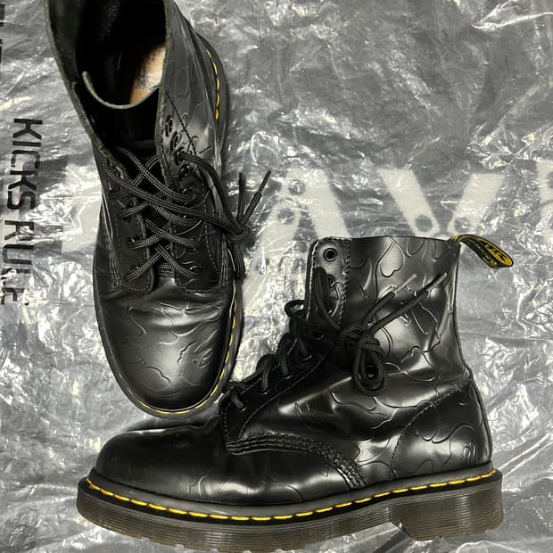 닥터마틴 베이프 콜라보 1460 파스칼 블랙