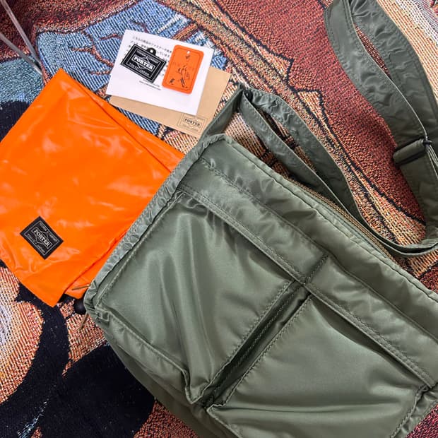 요시다포터 탱커 숄더백 세이지그린L