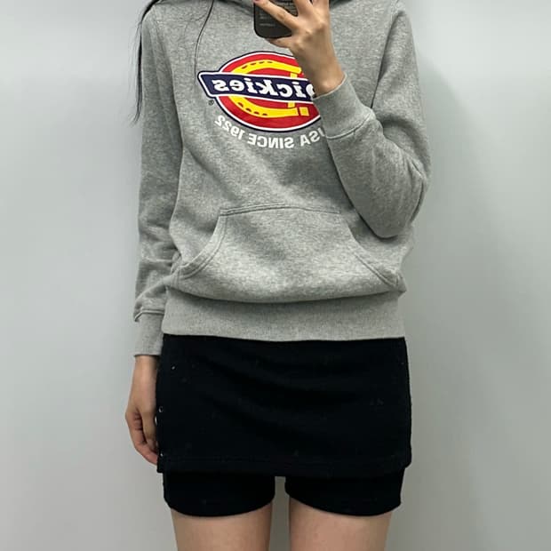 디키즈 빅로고 그레이 후드티