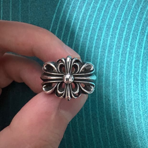 [US5] 크롬하츠 더블 플로럴링 더블 플로랄링 실버 반지