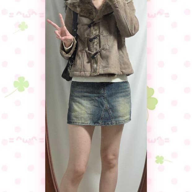 초코우유 무스탕 더플 떡볶이 코트