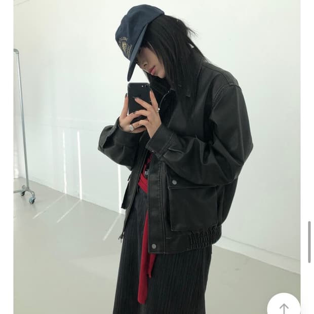 이알알 레더자켓 블랙