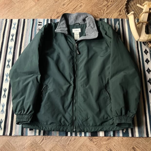 [L]엘엘빈 USA 빈티지그린 플리스 웜업 자켓