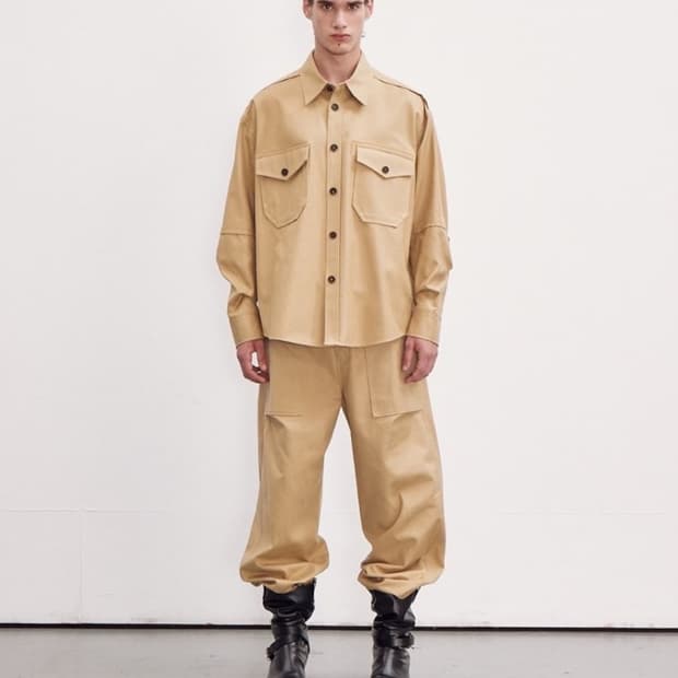 렉토 베이지 셔츠 자켓