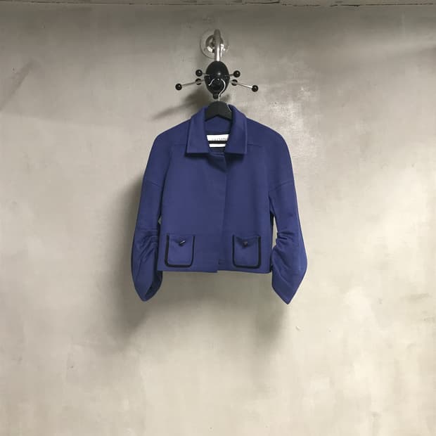 발렌티노 네이비 포켓 숏 코트 10(W)
