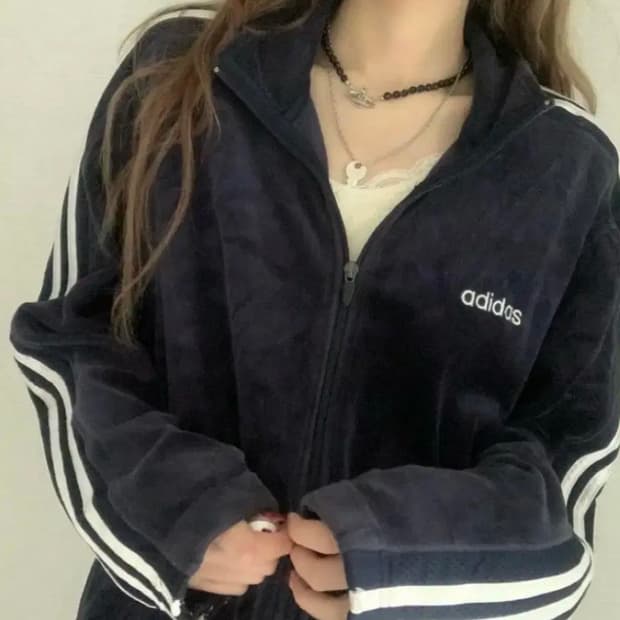 아디다스 대장 네이비 벨벳 져지 (라이프이즈웻 빈티지)