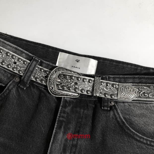 [Unisex] 에스닉 웨스턴 클래식 가죽 벨트