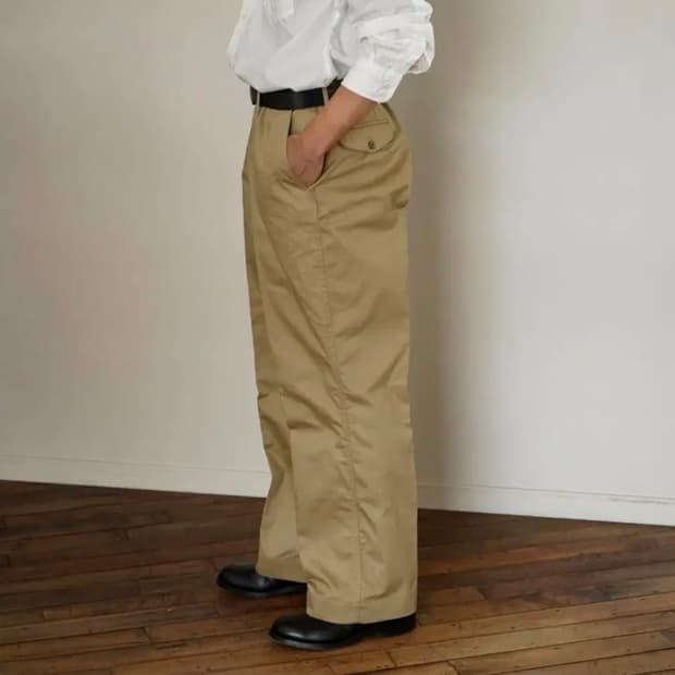 [3]피그벨 401 오피서 치노 와이드 베이지