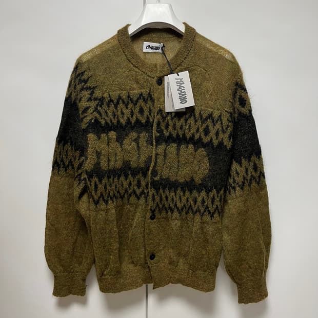 [L]마리아노 25fw 크리스마스 모헤어 가디건/옐로우