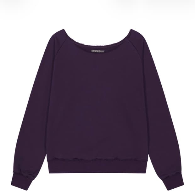 코이세이오 038 오프 숄더 스웨트 셔츠 퍼플 M