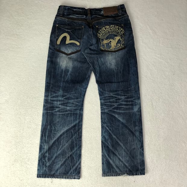 에비수 빈티지워시드 데님팬츠 