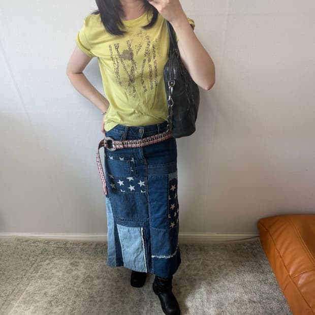 Hysteric Glamour Patchwork Denmin skirt