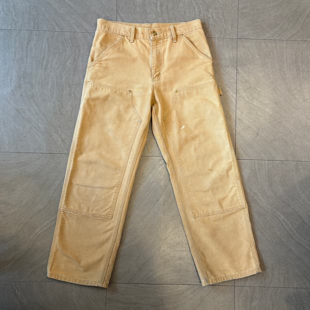 칼하트 정품 베이지 더블니 팬츠