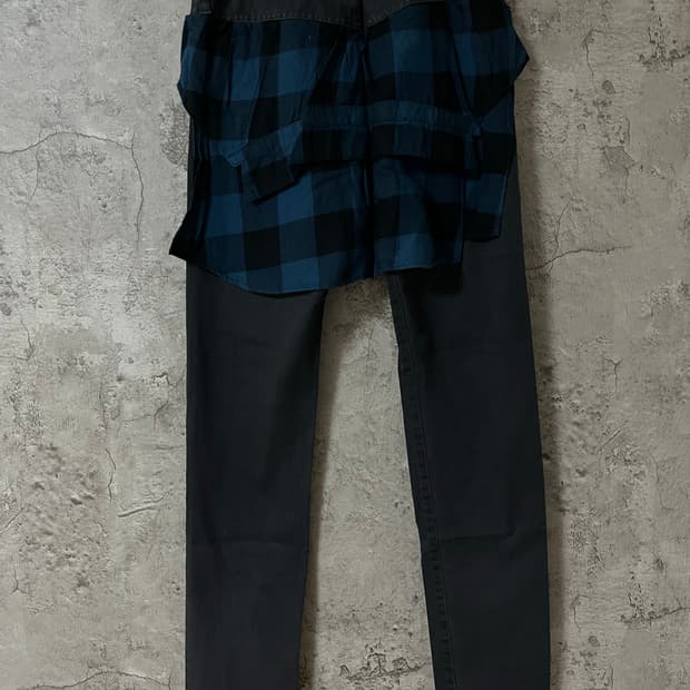 언더커버 2012SS 스커트 도킹 데님 팬츠 