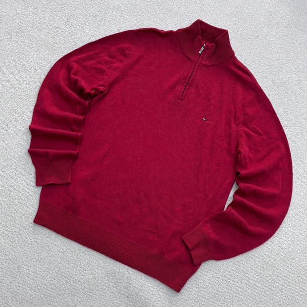 M 타미힐피거 클래식 반집업 긴팔 니트 0429E