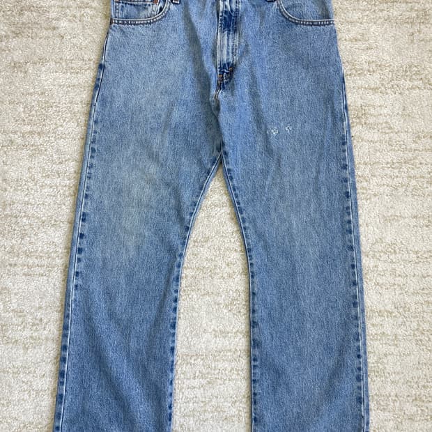 [36x30] 00s 리바이스 517 부츠컷 연청 워싱 진 데님 