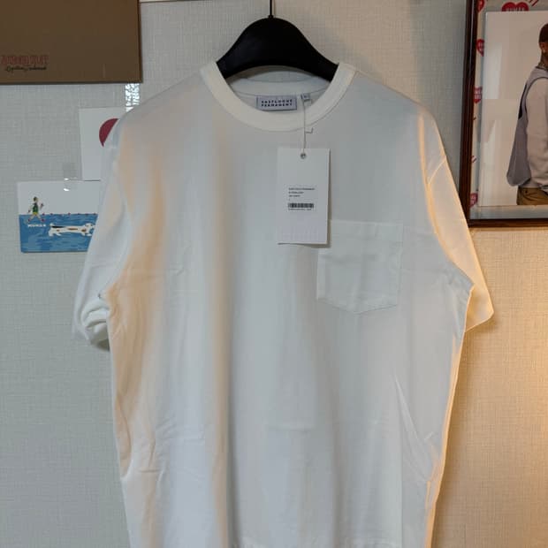 (새상품)이스트로그 퍼머넌트 포켓 반팔티 화이트 L