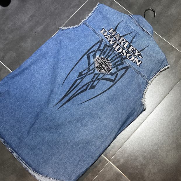 [HARLEY-DAVIDSON] 빈티지 할리 데님 조끼
