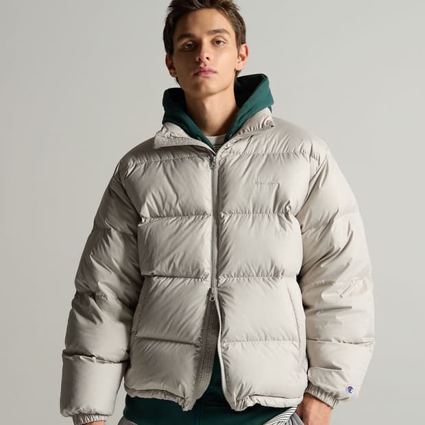 챔피온 2WAY 푸퍼 다운 재킷 Light Grey 00S