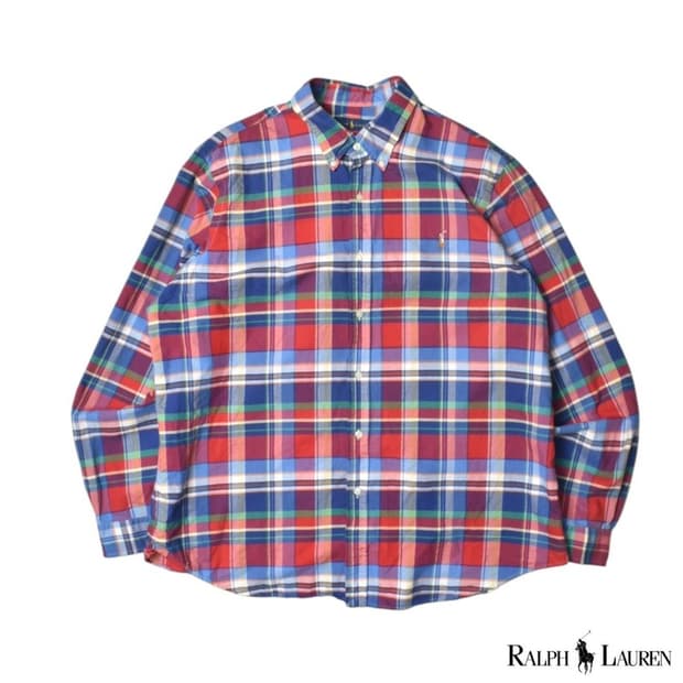 폴로 랄프로렌 빅셔츠 체크 남방 XXL N1177