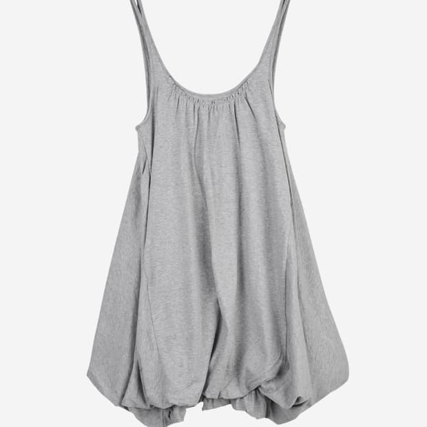 BALLOON SLEEVELESS DRESS / GRAY