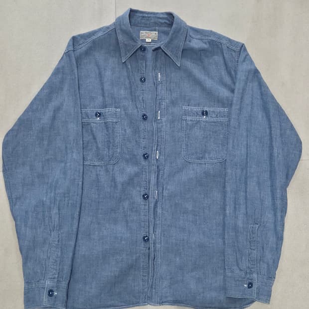 버즈릭슨 샴브레이 워크셔츠 17-17 1/2