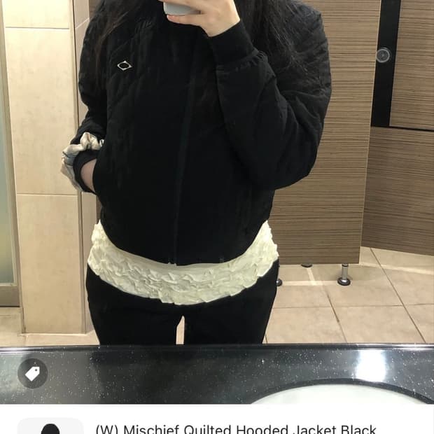 미스치프 후디드 자켓 블랙