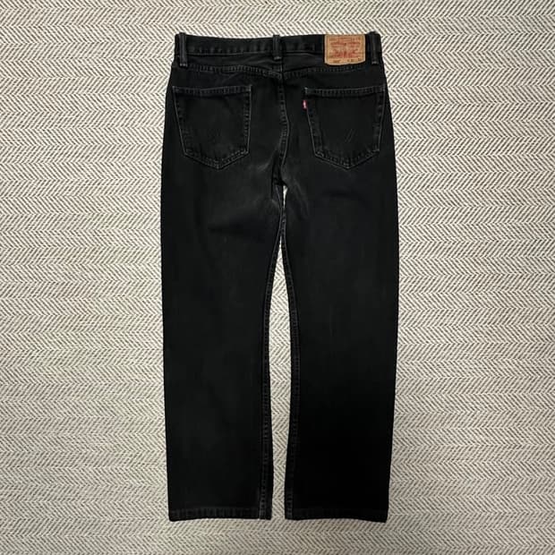 리바이스 505 블랙 데님 팬츠