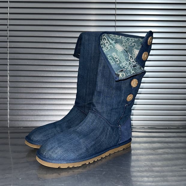 00s 데님 롱 어그 부츠