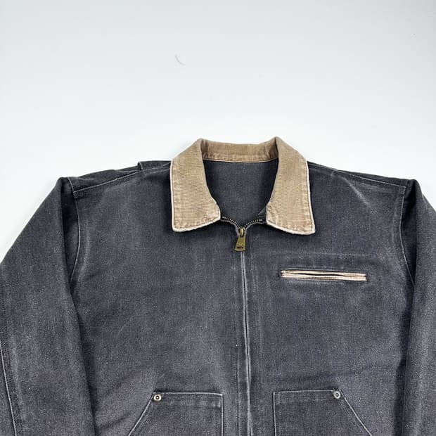 VTG 빈티지 워시드 차콜 투웨이 워크자켓 (실측 XL)