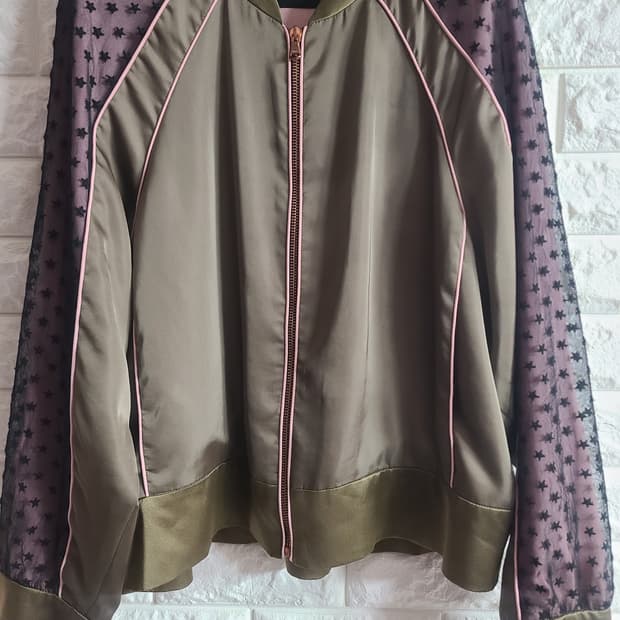 럭키슈에뜨 별무늬 시스루 여성 자켓 FREE