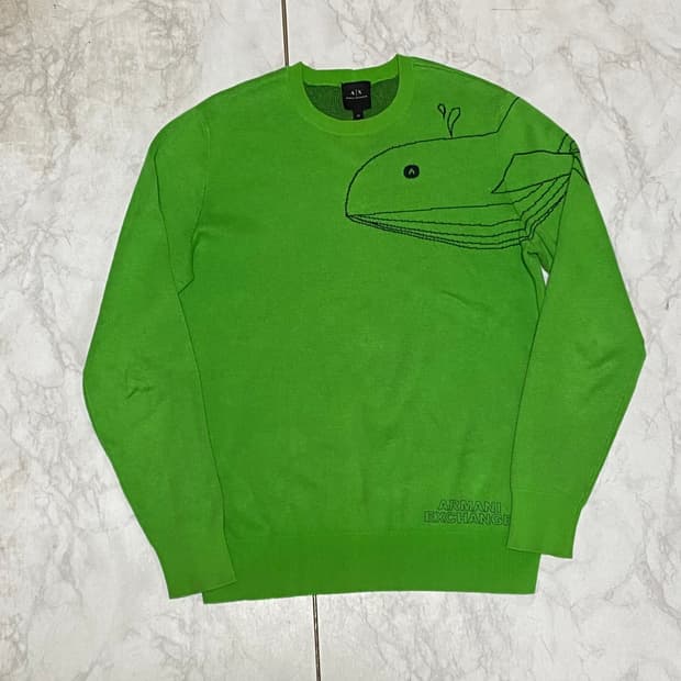 알마니익스체인지 고래 니트 95 사이즈