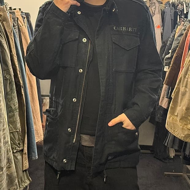 칼하트 멀티 포켓 필드 워크 자켓 네이비 남색 M 95 m65 집업 야상