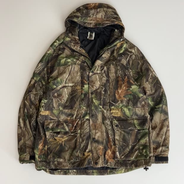 리얼트리 카모플라쥬 패턴 후드 파카