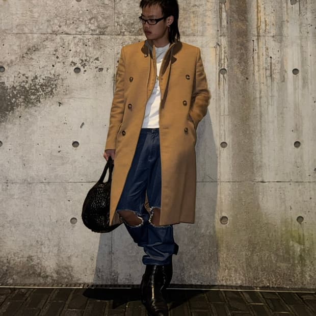 메종 마르지엘라 X h&m 히든 라펠 코트