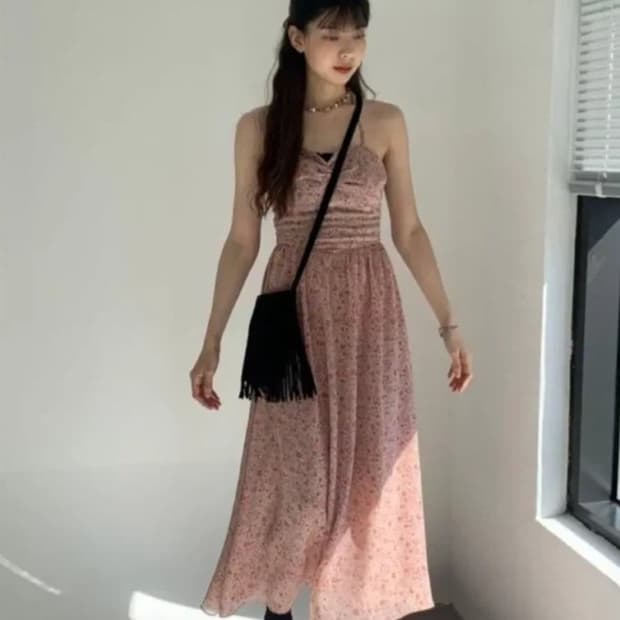 루루서울 자스민 더블 쉬폰 드레스 M