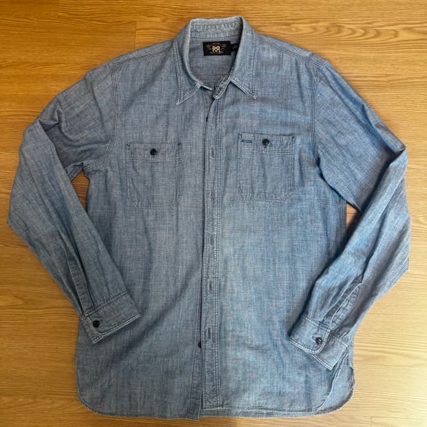 더블알엘 샴브레이 워크셔츠 M