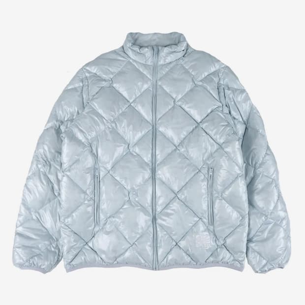 Rhombus Light Down Jacket Skyblue