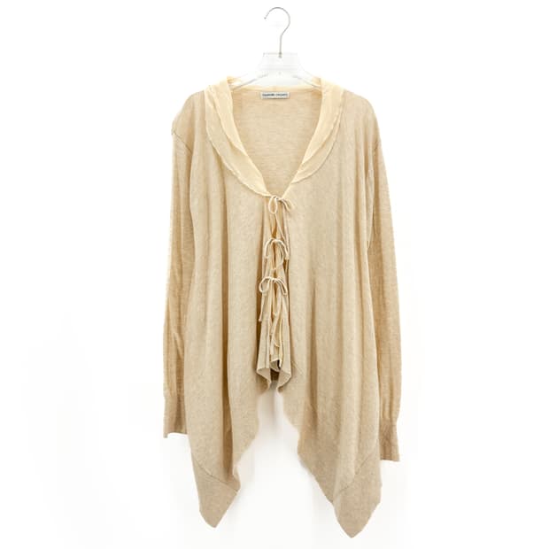 츠모리 치사토 캐시미어 블렌드 리본 러플 가디건