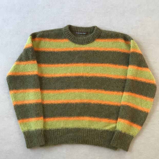 앤더슨벨 알파카 스트라이프 니트