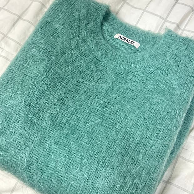 오라리 모헤어 니트 브러시드 슈퍼 키드 4사이즈