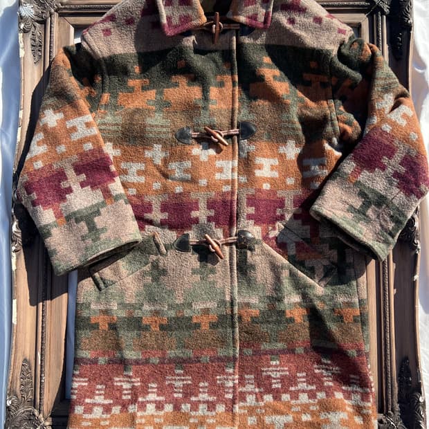 에스닉 토글 울 코트