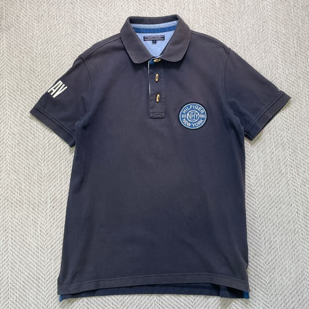 타미힐피거 토글 단추 럭비 셔츠