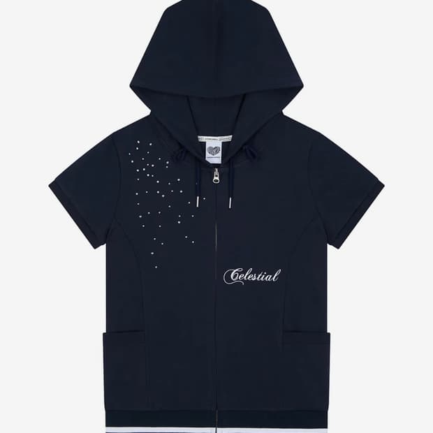 SY ANGEL HOOD ZIP UP(NAVY)