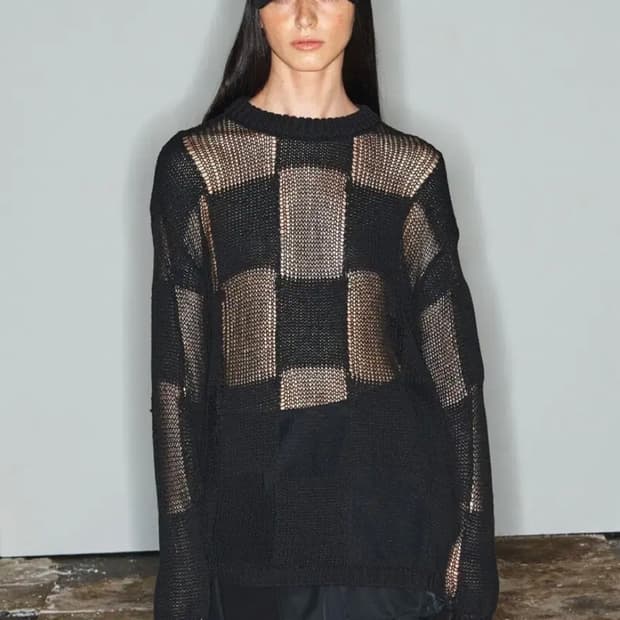 Open yy 더오픈프로덕트 체커보드 상의 티셔츠