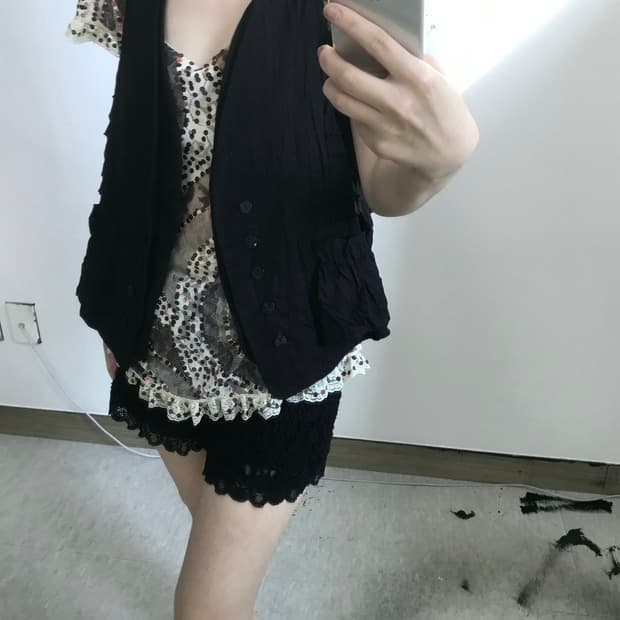 빈티지 레이어드 베스트