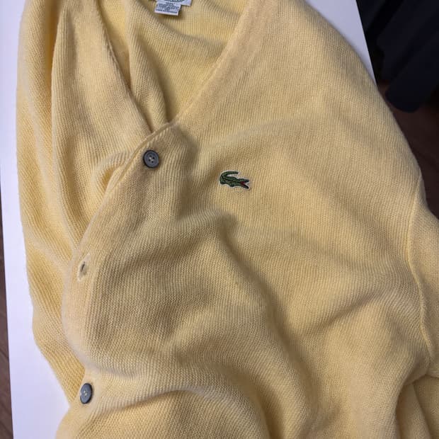 80's lacoste acrylic cardigan