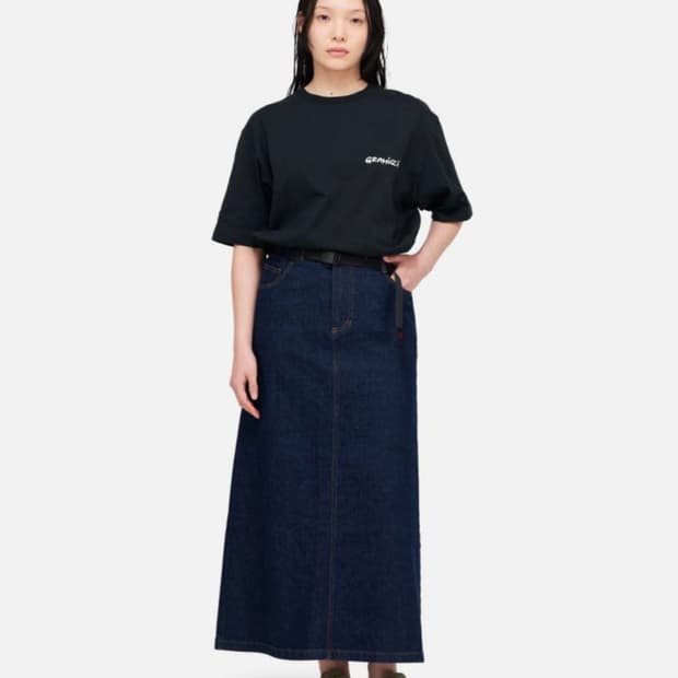 그라미치 데님 롱 스커트